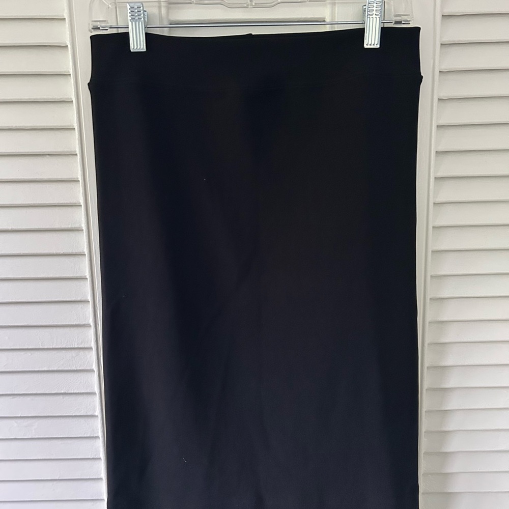 Black Midi Pencil Skirt for Work